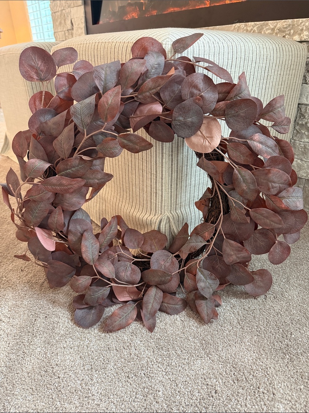 Threshold Rust Burgundy Eucalyptus Wreath
